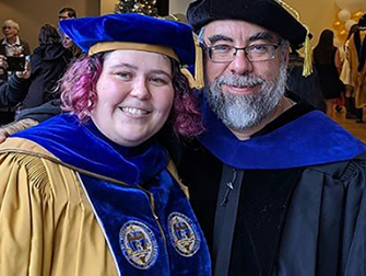 Andrea Welsh and Flavio Fenton of the School of Physics.