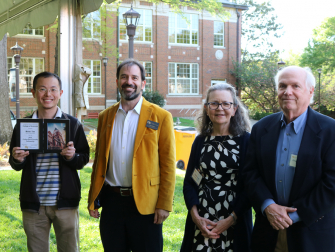 Cullen-Peck Fellowship Awardee Molei Tao with Matt Baker, Frank Cullen and Libby Peck.