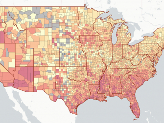 The team's interactive map shows the risk level of attending an event, given the event size and location (assuming 10:1 ascertainment bias). The risk level is the estimated chance (0-100%) that at least one Covid-19 positive individual will be present.
