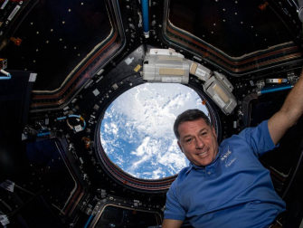 Shane Kimbrough in the space station's cupola in August (courtesy: NASA)